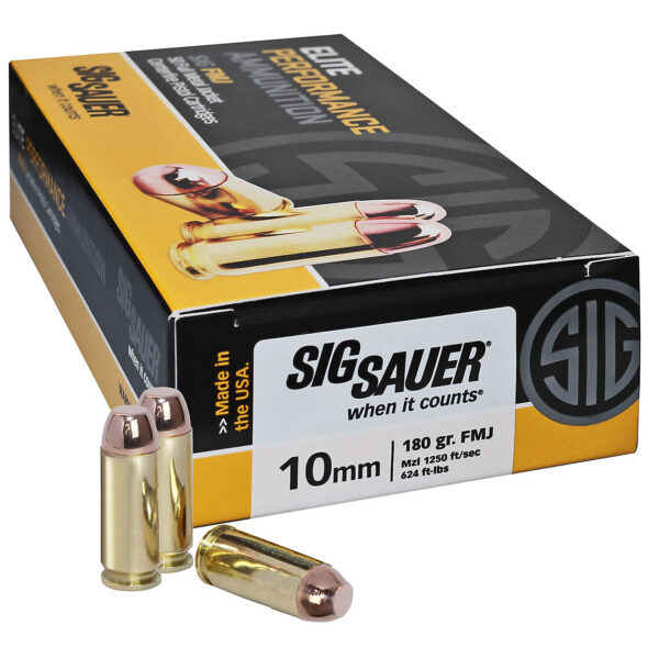 SIG SAUER Elite Ball 10mm 180-Grain Centerfire Pistol Ammunition
