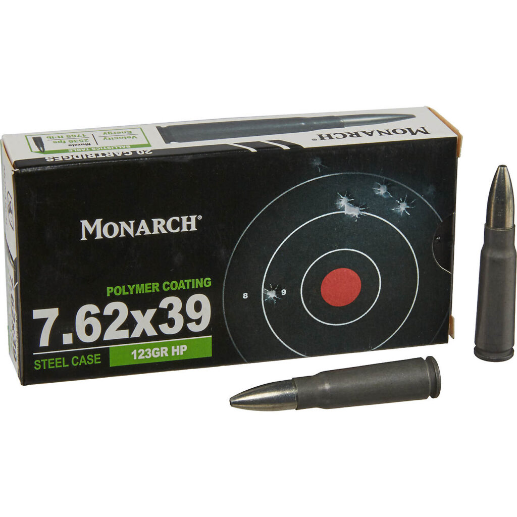 Monarch 7 62 x 39 123 grain hp rifle ammunition ammo for sale