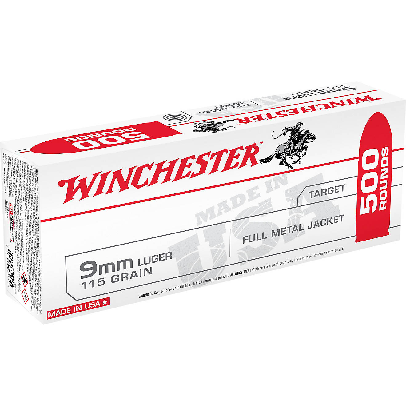 Buy Winchester 9mm Luger 115-Grain FMJ Ammunition - Ammo For Sale