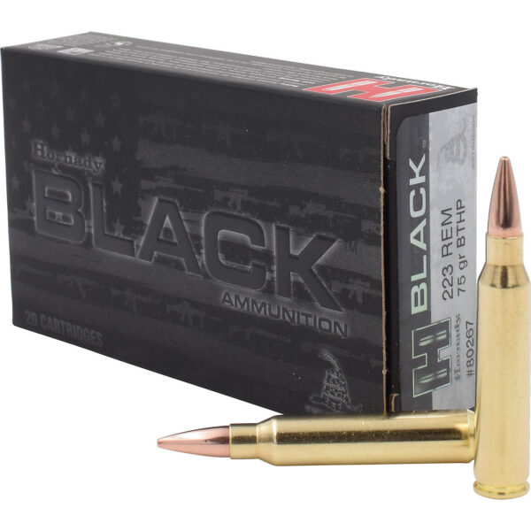 Hornady BTHP BLACK™ .223 Remington 75-Grain Rifle Ammunition