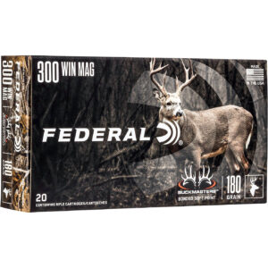 Federal Premium Buckmasters Bonded Soft Point .300 Win Mag 180-Grain Centerfire Rifle Ammunition