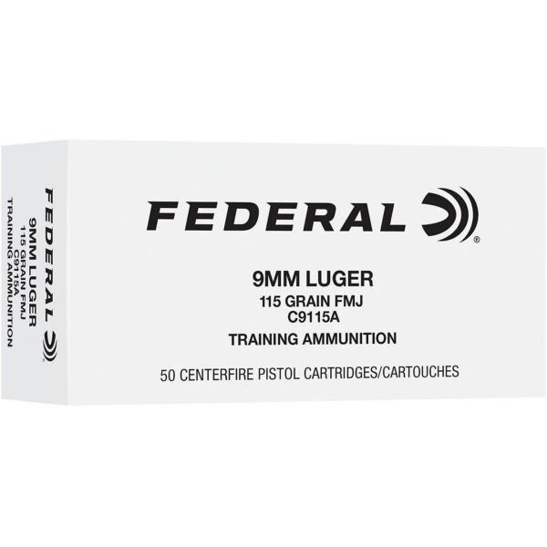 Federal Training Ammunition 9mm Luger 50rd Cartridges